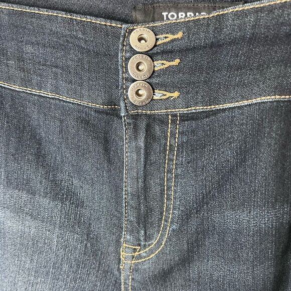 Torrid denim skinny jeans dark wash denim plus size 26 petite - Picture 5 of 12